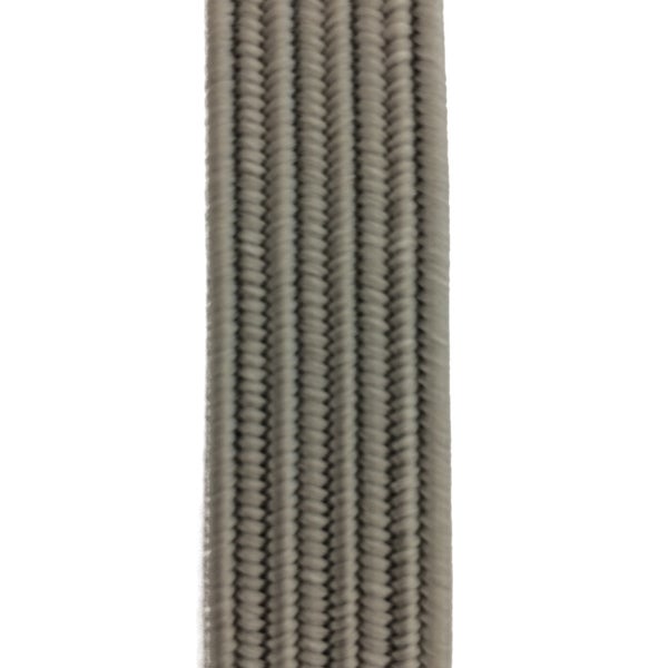 Flaches elastisches Band mit 2 extra starken Doppelhaken 100 cm Grau