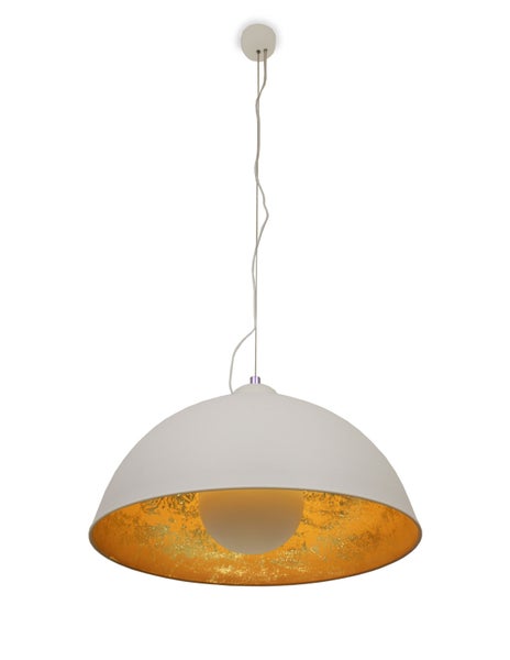 Hängeleuchte Pendelleuchte Everaldo sand white & gold Ø 54 cm E27 11050