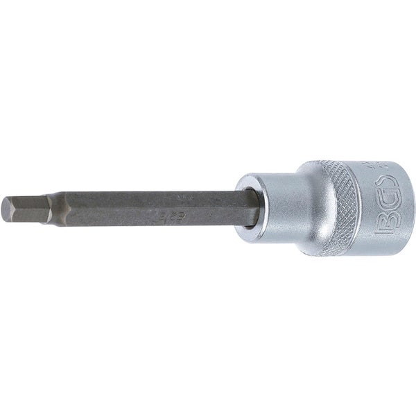 BGS Bit-Einsatz Länge 100 mm Antrieb Innenvierkant 12,5 mm (1/2) Innensechskant 6 mm - 4261