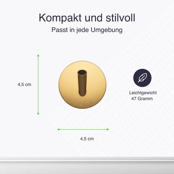 EAVY Handtuchhaken Edelstahl Gold Selbstklebend 2er Pack