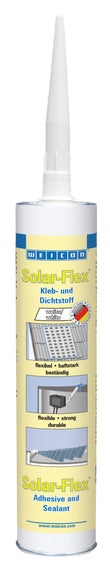 WEICON Solar-Flex® | witterungsbeständiger Kleb- und Dichtstoff für den Solarbereich auf MS-Polymer-Basis | 290 ml | weiß