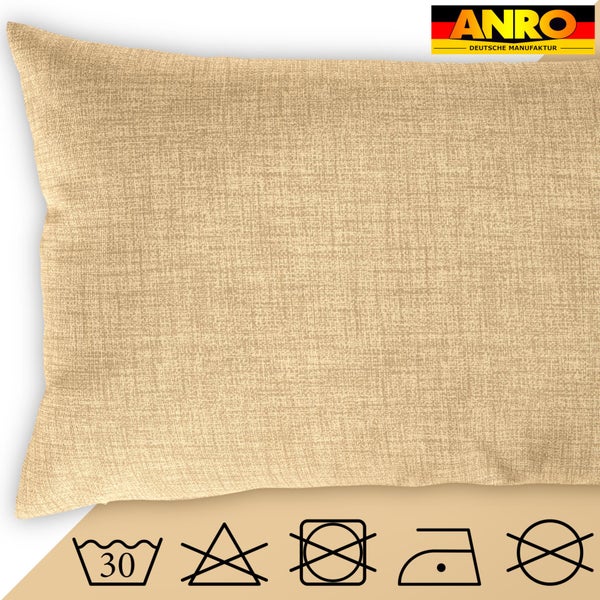 Kissenhülle Beige 30x50cm ohne Füllung Leinenoptik