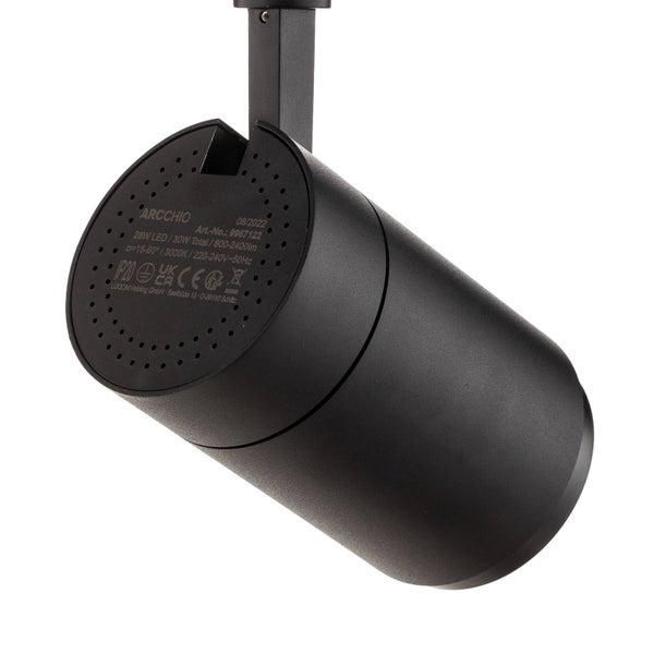 Arcchio LED Stromschienenstrahler Nanna in Schwarz aus Aluminium (1 flammig, ) Arbeitszimmerleuchte