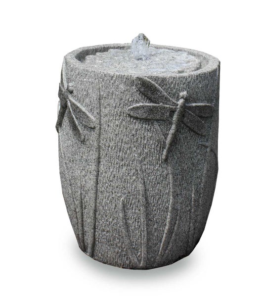 Gartenbrunnen Terrassenbrunnen FoDragonfly sandstein 34 x 40,7 cm Led 10882