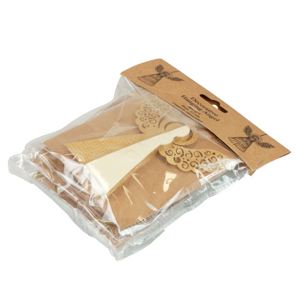 Verpackung mit dekorativen Hängeengeln zum Basteln, Größe 12 cm