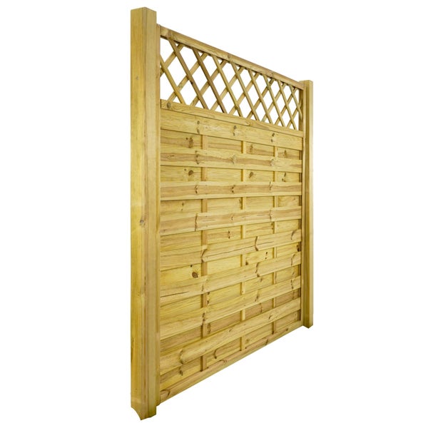 Holzzaun mit Rautenmuster