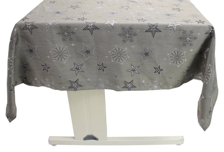 FRANK FLECHTWAREN | Tafeldecke Shiny Christmas, VISKOSE, POLYESTER, METALLIC-GARN,  140 x 240 cm