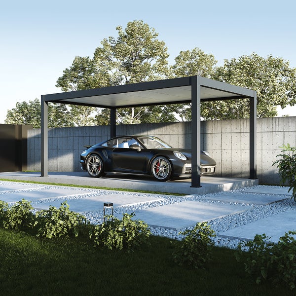 Weide Carport Aluminium Pergola 3x5,3m Anthrazit Garage Überdachung