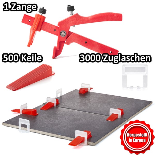 Fliesen Nivelliersystem zur Auswahl der Fugenbreite mit Big Dean Logo