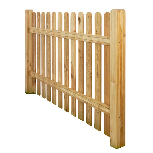 Holzzaunfeld mit Latten und Querriegel für den Garten