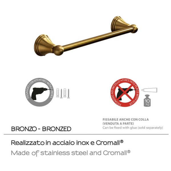 Handtuchstange aus Edelstahl in Bronze Ausführung | Rosa