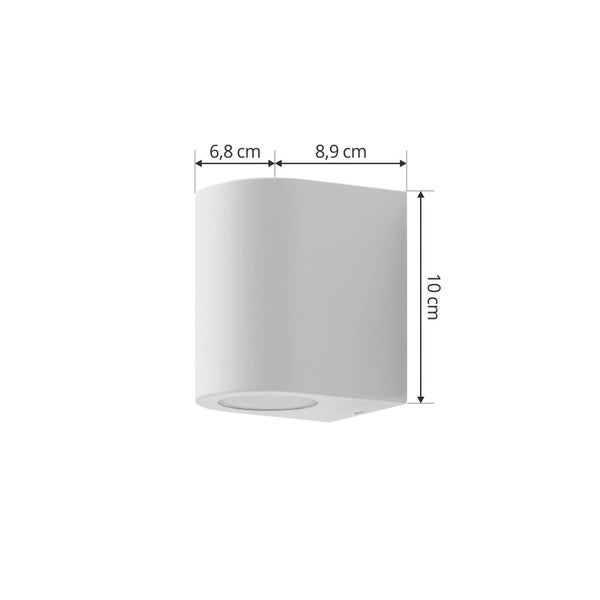PRIOS Wandleuchte außen Irfan (spritzwassergeschützt (Modern) in Weiß (1 flammig, GU10) - Außenwandleuchten Wandlampe Led Außenlampe Outdoor für Außenwand/Hauswand Haus