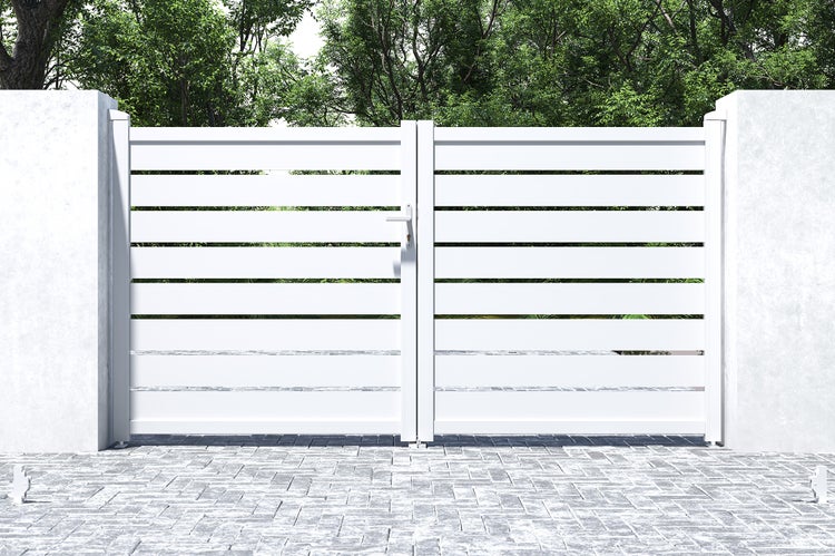 Flügeltor 3m VOGEL H.160 Weißaluminium