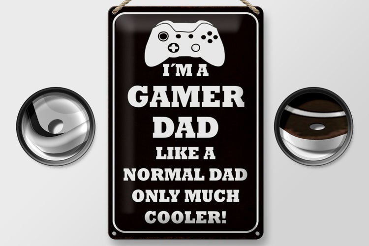 Blechschild Spruch 20x30cm I´m a gamer dad like normal dad