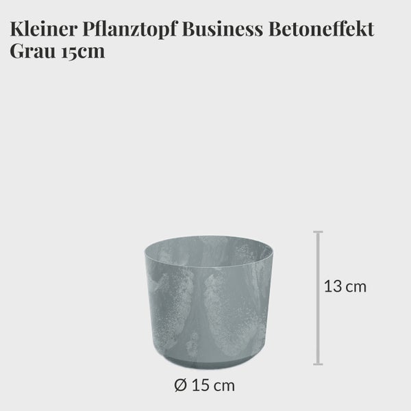 Kleiner Pflanztopf mit Betoneffekt, Durchmesser 15 cm