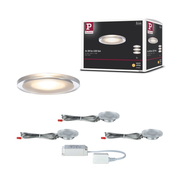 Möbeleinbauleuchte mit LED-Technik und warmweissem Licht