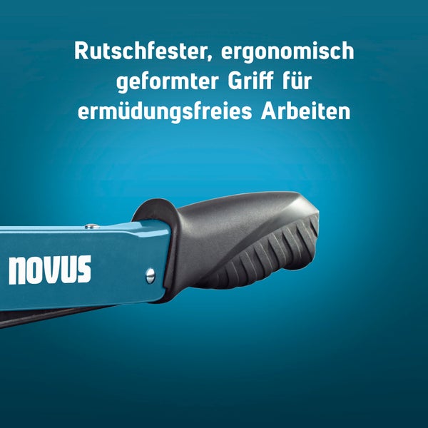 Novus Tools Hammertacker J-033, 6–10 mm Typ G, Premium-Tacker geeignet für Flachdrahtklammern & Folien 030-0452