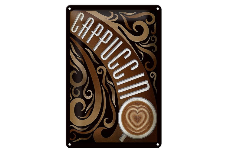 Blechschild Spruch 20x30cm Cappuccino Kaffee