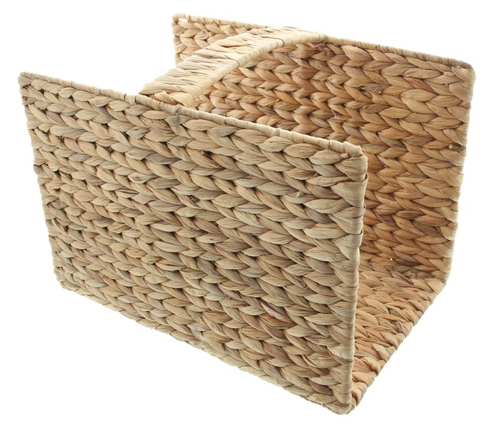 FRANK FLECHTWAREN | Kaminholzkorb Wasserhyazinthe, WASSERHYAZINTHE, 37 x 23 x 25,5 cm
