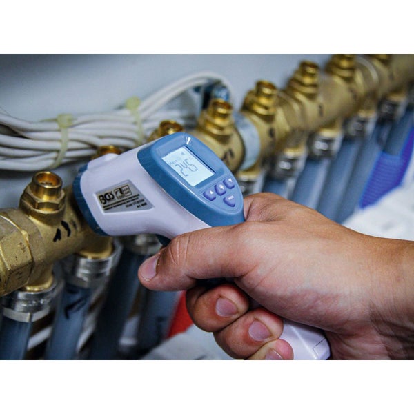 BGS Stirn-Fieber-Thermometer kontaktlos Infrarot für Personen + Objekt-Messung 0 - 100° - 6007