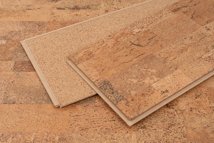 Klick Korkboden für Kinder und Wohnzimmer Korkfußboden Natur matt lackiert Korkplatten für Boden 90,5 x 29,5 cm