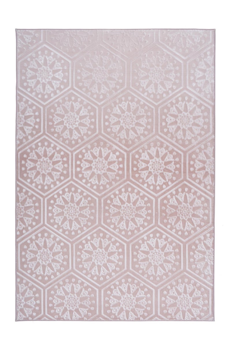 Kurzflor Teppich Blissique Rosa Modern, Klassisch 120 x 170 cm