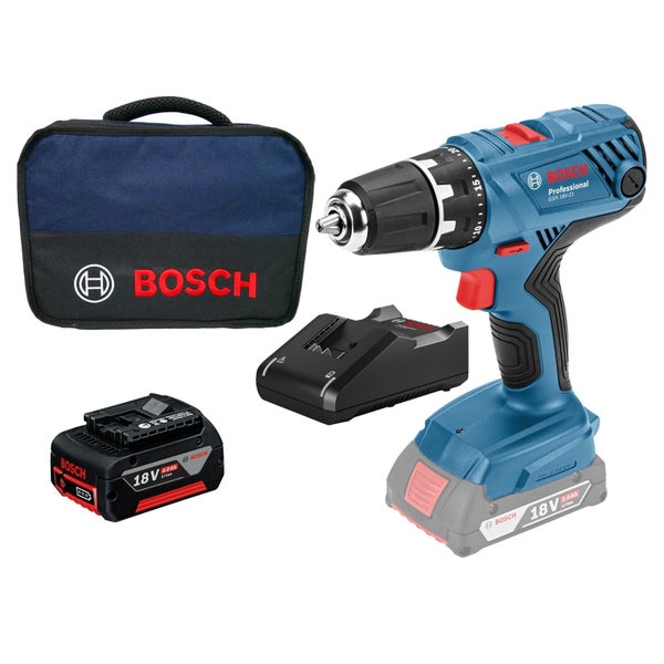 Bosch Akku-Bohrschrauber Set mit Ladegerät, Akkus und Tasche