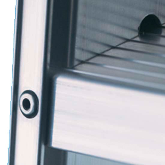 Detailaufnahme einer Aluminiumleiter