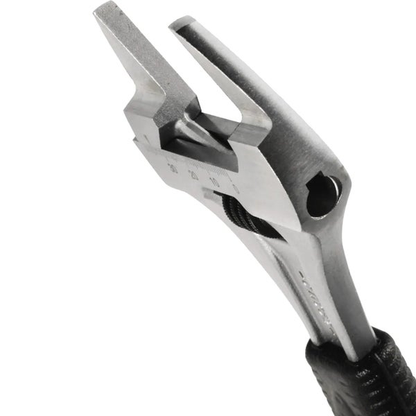 Verstellbarer Hakenschlüssel aus Metall mit Griff