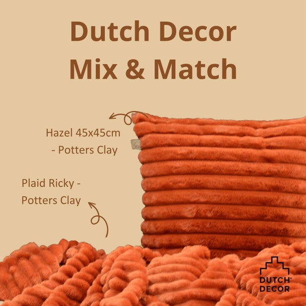 RICKY - Wohndecke 150x200 cm - Potters Clay - orange