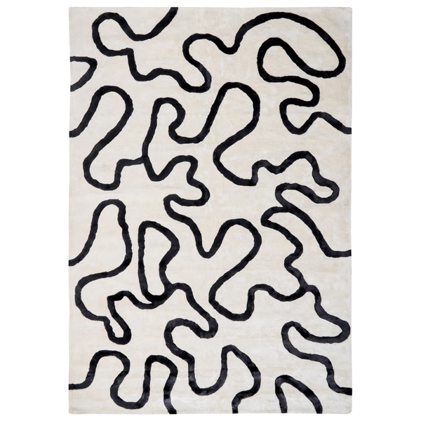 Teppich KAPPAR Weiß 160 x 230 cm Viskose