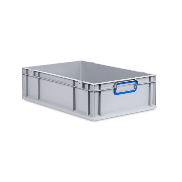 PROREGAL Eurobox Nextgen Color HxBxT 17 x 40 x 60 cm 34 Liter Griffe Blau Geschlossen Glatter Boden Eurobehälter Transportbox