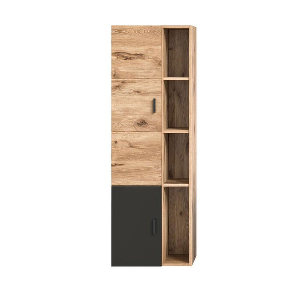 Xonox.home Midischrank Grado BxHxT 44 x 144 cm x 35 cm Frontfarbe nox oak / grau