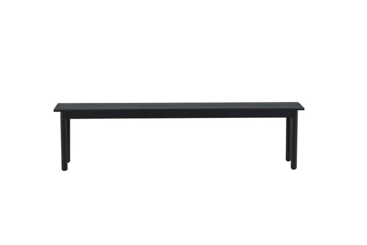 Modena Gartenbank schwarz. 180 X 40 X 35 cm