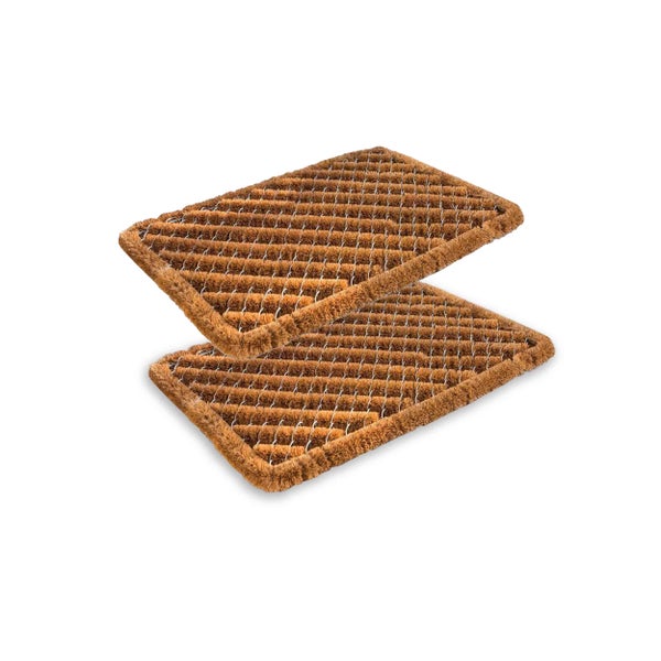 Zwei Fußmatten aus Kokosfasern