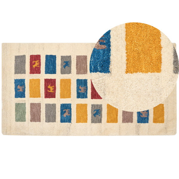 Teppich MURATLI Bunt 80 x 150 cm Wolle Gabbeh