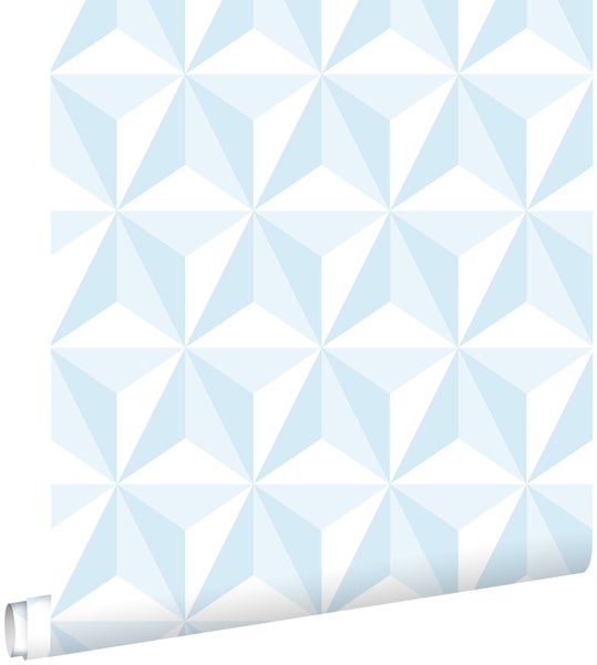 ESTAhome Tapete 3D-Muster Hellblau - 53 cm x 10.05 m - 138912
