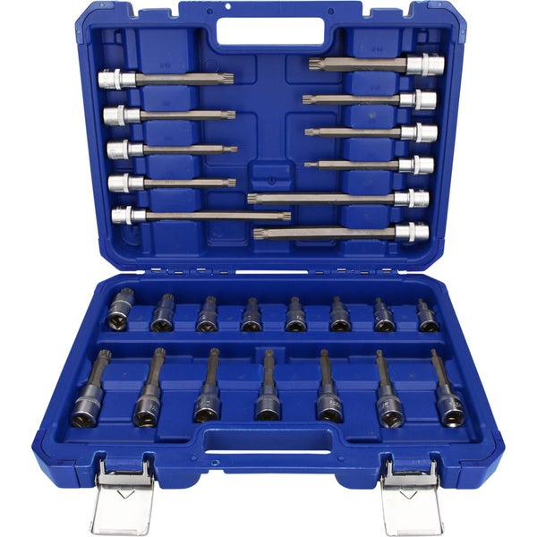 Torx-Bit-Satz im blauen Werkzeugkoffer