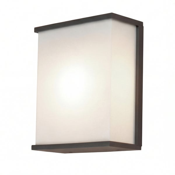 Rechteckige Außenwandleuchte mit Lampenschirm