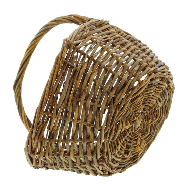 FRANK FLECHTWAREN | Bügelkorb Natur, groß, WEIDE, 37 x 27 x 17 cm, GH 33 cm