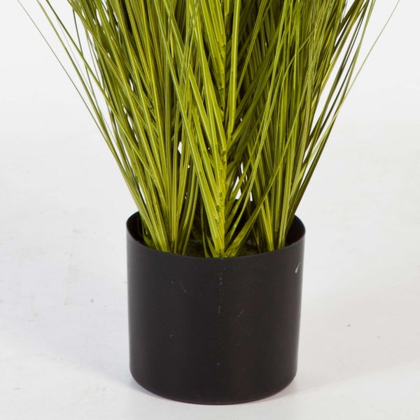 Künstliche Gummibaum-Pflanze Ficus Elastica mit großen glänzenden Blättern in einem schwarzen Topf.