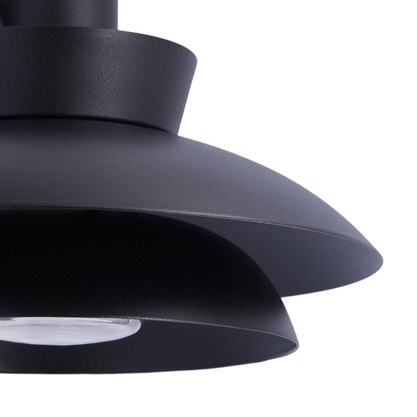 Lucande Wandleuchte außen Thais (spritzwassergeschützt (Modern) in Schwarz aus Metall (1 flammig, E14) - Außenwandleuchten Wandlampe Led Außenlampe Outdoor für Außenwand/Hauswand Haus