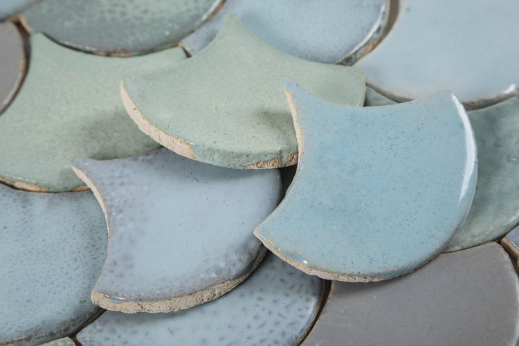 Keramikfliesen in Fächerform