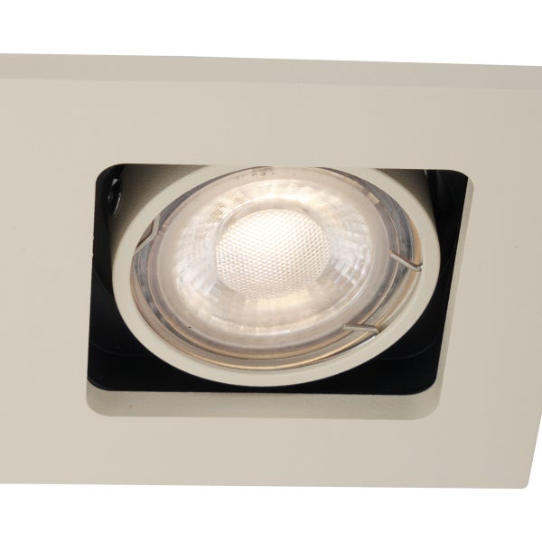 Moderner Einbaustrahler Beige GU10 50mm schwenk- und neigbar - Qure