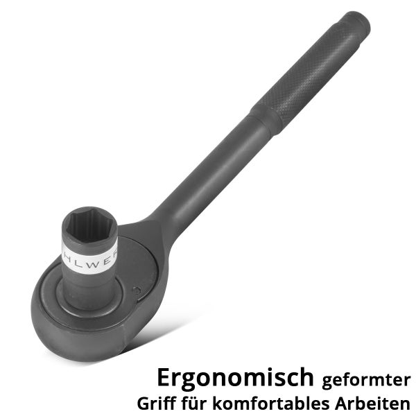 STAHLWERK Steckschlüssel-Satz 24-teiliger Knarrenkasten mit 1/2 Umschaltknarre