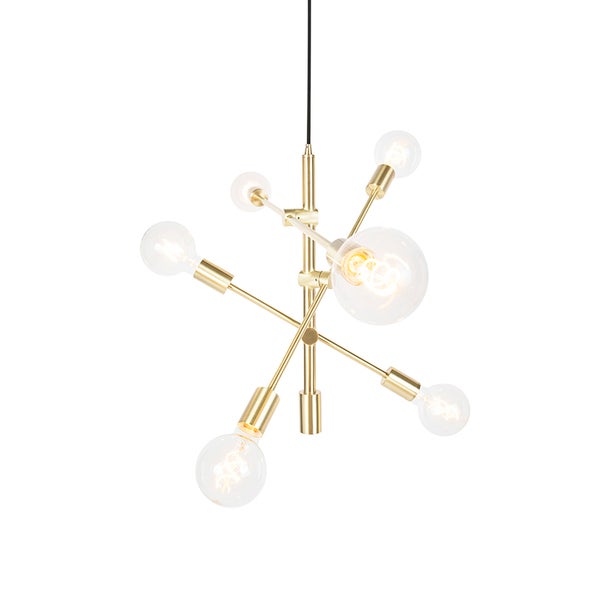 Moderne Pendelleuchte mit sechs Leuchtmitteln