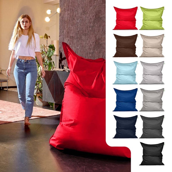 Green Bean Indoor Sitzsack XXL 140x180cm 380 Liter Kinder & Erwachsene Bean Bag EPS Perlen Füllung Riesensitzsack Groß Liegekissen Sitzkissen - Rot