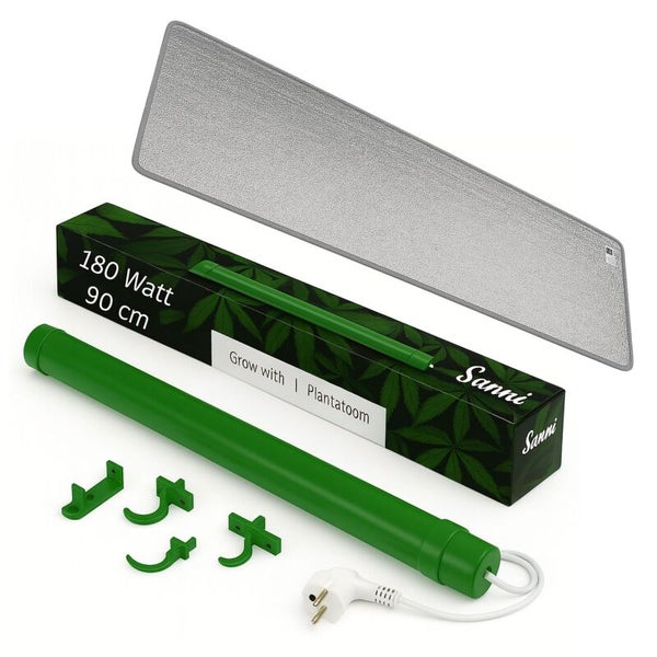 Sanni Pflanzenlampe 180 Watt 90 Zentimeter mit Reflektor und Zubehör