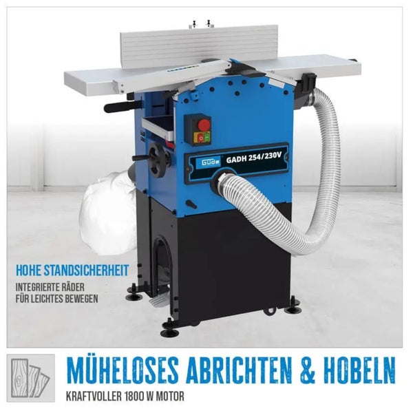 Güde Dickenhobel GADH 254/230V zum Abrichten und Hobeln