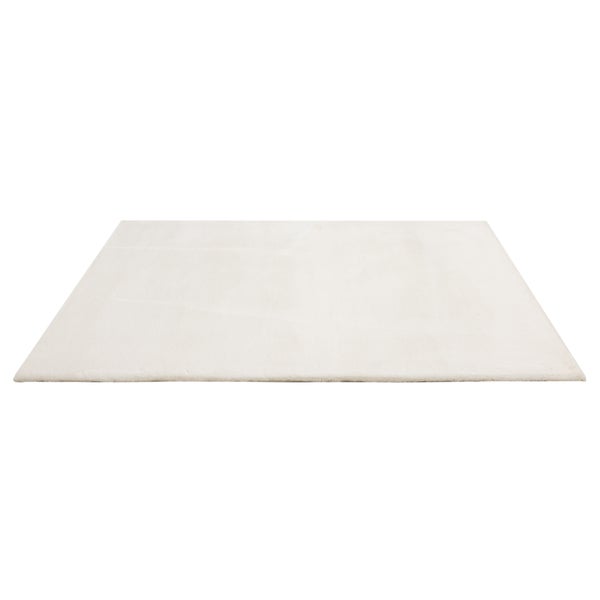 Rechteckiger Teppich in unifarbenem Design mit weicher Oberfläche